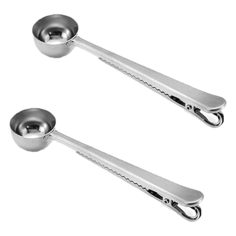 2 Pcs Clip Spoon 304 Stainless