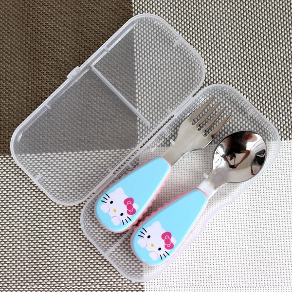 2pcs Hello Kitty Spoon Fork Set