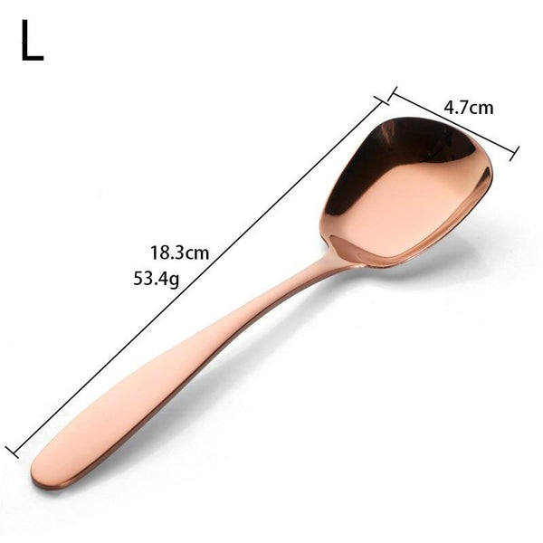 1PCS Stainless Steel Square Spoon