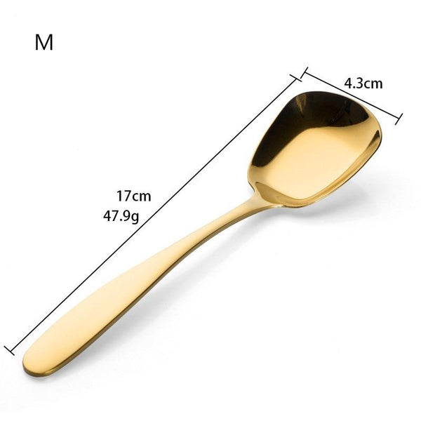 1PCS Stainless Steel Square Spoon