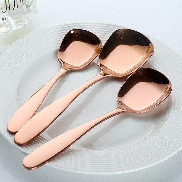 1PCS Stainless Steel Square Spoon