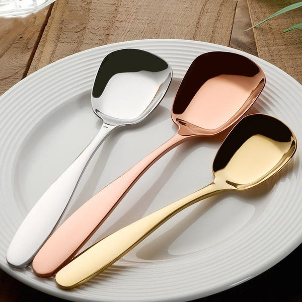 1PCS Stainless Steel Square Spoon