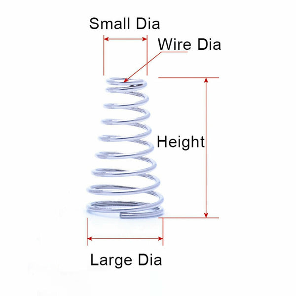 5Pcs Conical Cone Compression Spring